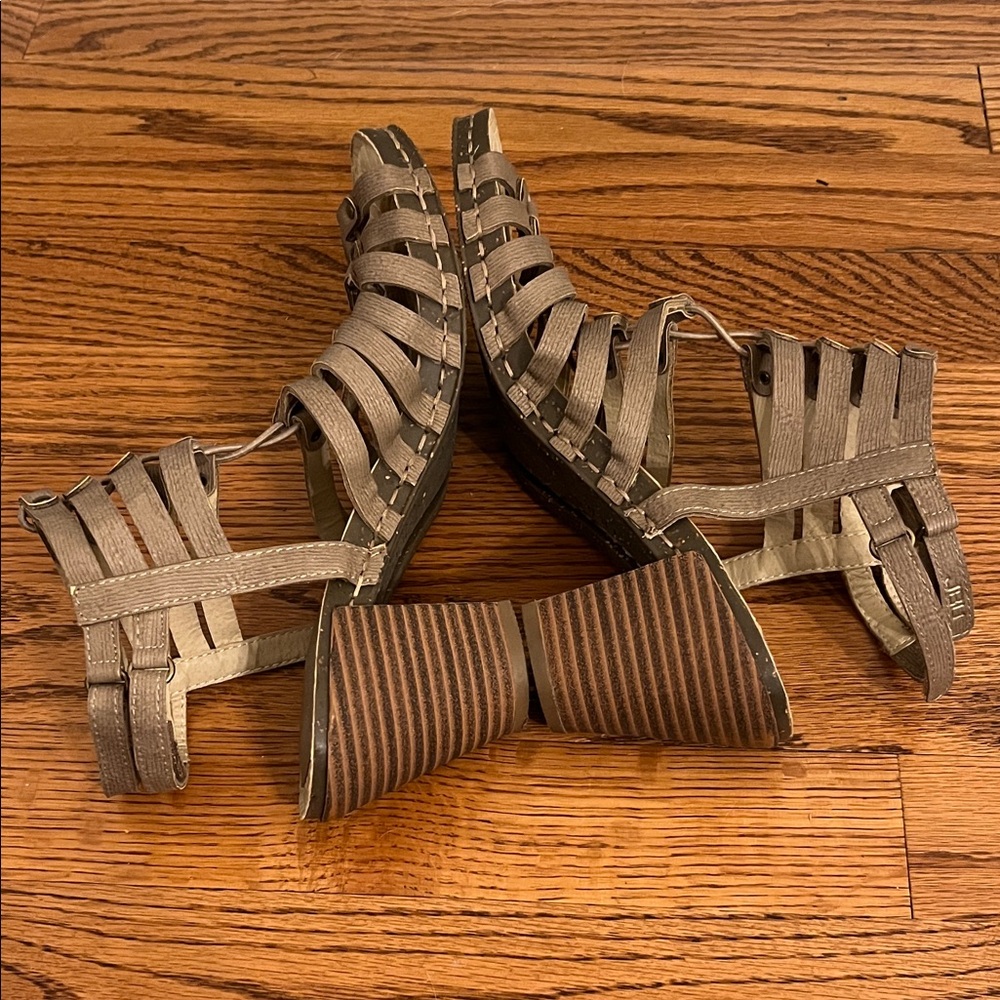 JBU by JAMBU Sugar Encore Gladiator Heeled Sandals Vegan Leather